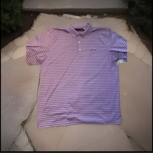 Greg Norman Collection Lavender Striped Polo Shirt